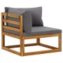 Modulare Ecksofas mit Kissen 2 Stück Akazienholz von , Modulare Sofas für den Außenbereich - Ref: Foro24-318551, Preis: 218,1...