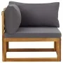Modular corner sofas with cushions 2 pcs acacia wood by , Modular outdoor sofas - Ref: Foro24-318551, Price: 215,69 €, Discou...