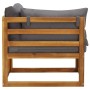Modular corner sofas with cushions 2 pcs acacia wood by , Modular outdoor sofas - Ref: Foro24-318551, Price: 218,14 €, Discou...