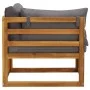 Modular corner sofas with cushions 2 pcs acacia wood by , Modular outdoor sofas - Ref: Foro24-318551, Price: 215,69 €, Discou...