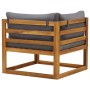 Modular corner sofas with cushions 2 pcs acacia wood by , Modular outdoor sofas - Ref: Foro24-318551, Price: 218,14 €, Discou...
