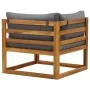 Modular corner sofas with cushions 2 pcs acacia wood by , Modular outdoor sofas - Ref: Foro24-318551, Price: 215,69 €, Discou...