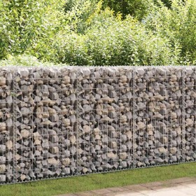 Muro de gaviones con cubiertas acero galvanizado 200x60x100 cm