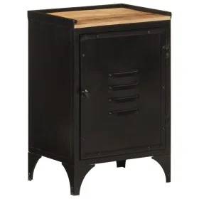 Badezimmerschrank aus Eisen und massivem Mangoholz, 40 x 30 x 60 cm von , Badezimmermöbel - Ref: Foro24-358566, Preis: 70,75 ...