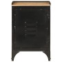 Badezimmerschrank aus Eisen und massivem Mangoholz, 40 x 30 x 60 cm von , Badezimmermöbel - Ref: Foro24-358566, Preis: 80,27 ...