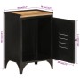 Badezimmerschrank aus Eisen und massivem Mangoholz, 40 x 30 x 60 cm von , Badezimmermöbel - Ref: Foro24-358566, Preis: 80,27 ...