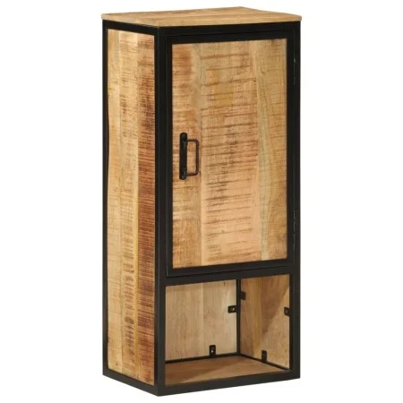 Badezimmerschrank aus massivem Mangoholz und Eisen, 40 x 27 x 90 cm von , Badezimmermöbel - Ref: Foro24-358570, Preis: 133,20...