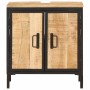 Badezimmerschrank aus massivem Mangoholz und Eisen, 55 x 35 x 60 cm von , Badezimmermöbel - Ref: Foro24-358572, Preis: 157,93...