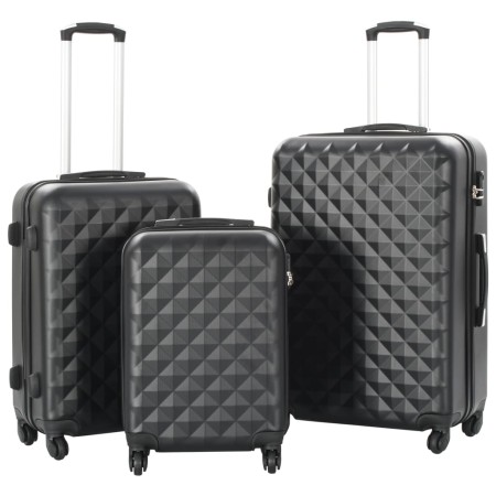 Juego de maletas rígidas con ruedas trolley 3 piezas negro ABS de vidaXL, Maletas - Ref: Foro24-91886, Precio: 135,86 €, Desc...