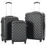 Juego de maletas rígidas con ruedas trolley 3 piezas negro ABS de vidaXL, Maletas - Ref: Foro24-91886, Precio: 135,86 €, Desc...