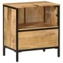 Badezimmerschrank aus massivem Mangoholz und Eisen, 55 x 35 x 60 cm von , Badezimmermöbel - Ref: Foro24-358572, Preis: 154,90...