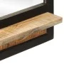 Mirror with shelves solid mango wood and glass 80x8x55 cm by , Mirrors - Ref: Foro24-358579, Price: 83,49 €, Discount: %