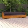Sofá de jardín de 4 plazas con cojines madera maciza de acacia de , Conjuntos de jardín - Ref: Foro24-3087314, Precio: 669,99...