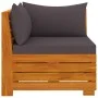 4-Sitzer-Gartensofa mit Kissen aus massivem Akazienholz von , Gartensets - Ref: Foro24-3087314, Preis: 668,83 €, Rabatt: %