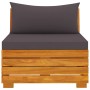4-seater garden sofa with solid acacia wood cushions by , Garden sets - Ref: Foro24-3087314, Price: 653,59 €, Discount: %