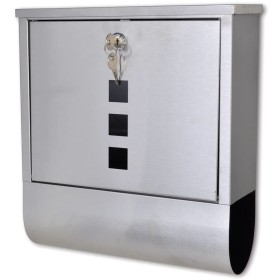 Stainless steel mailbox by , mailboxes - Ref: Foro24-50350, Price: 45,10 €, Discount: %