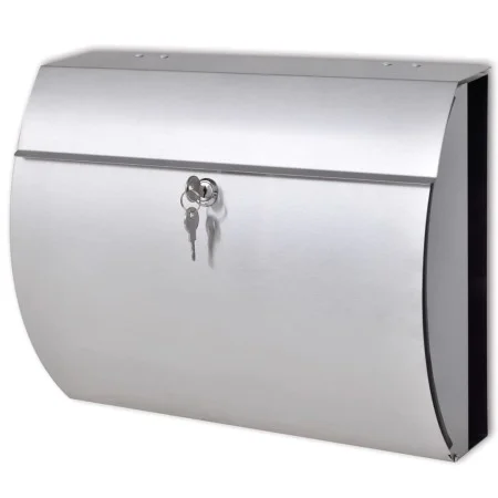 Stainless steel elongated mailbox by , mailboxes - Ref: Foro24-50352, Price: 53,23 €, Discount: %