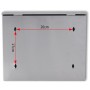 Stainless steel elongated mailbox by , mailboxes - Ref: Foro24-50352, Price: 53,23 €, Discount: %