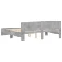 Concrete gray bed frame with headboard 200x200cm by , Beds and slatted bases - Ref: Foro24-3207458, Price: 212,22 €, Discount: %
