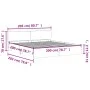 Concrete gray bed frame with headboard 200x200cm by , Beds and slatted bases - Ref: Foro24-3207458, Price: 212,22 €, Discount: %