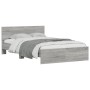 Sonoma gray bed frame with headboard 135x190 cm by , Beds and slatted bases - Ref: Foro24-3207509, Price: 171,76 €, Discount: %