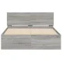 Sonoma gray bed frame with headboard 135x190 cm by , Beds and slatted bases - Ref: Foro24-3207509, Price: 168,89 €, Discount: %