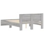 Sonoma gray bed frame with headboard 135x190 cm by , Beds and slatted bases - Ref: Foro24-3207509, Price: 171,76 €, Discount: %