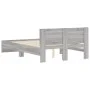 Sonoma gray bed frame with headboard 135x190 cm by , Beds and slatted bases - Ref: Foro24-3207509, Price: 168,89 €, Discount: %