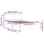 Sonoma gray bed frame with headboard 135x190 cm by , Beds and slatted bases - Ref: Foro24-3207509, Price: 168,89 €, Discount: %