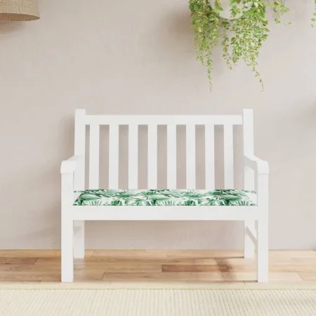 Garden bench cushion, Oxford fabric with leaf print, 120x50x3 cm by , Cushions for chairs and sofas - Ref: Foro24-361132, Pri...