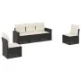 5-piece garden furniture set with black synthetic rattan cushions by , Modular outdoor sofas - Ref: Foro24-3251123, Price: 29...