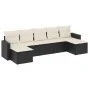 7-piece garden dining set with black synthetic rattan cushions by , Modular outdoor sofas - Ref: Foro24-3251673, Price: 389,5...