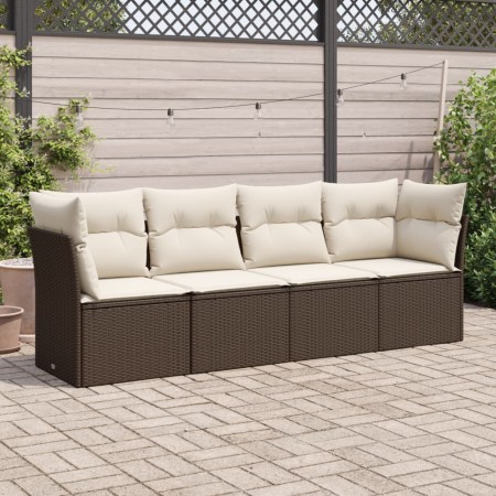 Set mit 4 Gartensofas und -kissen Kunstrattanbraun von , Gartensets - Ref: Foro24-3217233, Preis: 245,81 €, Rabatt: %