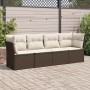 Set mit 4 Gartensofas und -kissen Kunstrattanbraun von , Gartensets - Ref: Foro24-3217233, Preis: 245,81 €, Rabatt: %