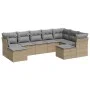 Set de sofás de jardín 9 pzas con cojines ratán sintético beige de , Conjuntos de jardín - Ref: Foro24-3250408, Precio: 560,8...