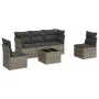 6-piece garden furniture set with gray synthetic rattan cushions by , Garden sets - Ref: Foro24-3217360, Price: 343,93 €, Dis...