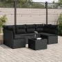 7-piece garden dining set and black synthetic rattan cushions by , Garden sets - Ref: Foro24-3217395, Price: 422,00 €, Discou...