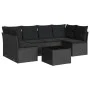 7-piece garden dining set and black synthetic rattan cushions by , Garden sets - Ref: Foro24-3217395, Price: 422,00 €, Discou...
