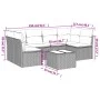 7-piece garden dining set and black synthetic rattan cushions by , Garden sets - Ref: Foro24-3217395, Price: 422,00 €, Discou...