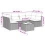 7-teiliges Garten-Essset und schwarze Kissen aus synthetischem Rattan von , Gartensets - Ref: Foro24-3217395, Preis: 413,90 €...