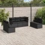 7-piece garden dining set and black synthetic rattan cushions by , Garden sets - Ref: Foro24-3217405, Price: 420,10 €, Discou...
