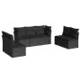 7-piece garden dining set and black synthetic rattan cushions by , Garden sets - Ref: Foro24-3217405, Price: 420,10 €, Discou...