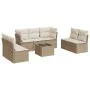 Juego de sofás de jardín con cojines beige 8 pzas ratán PE by , Garden sets - Ref: Foro24-3217418, Price: 503,72 €, Discount: %