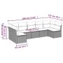 Garten-Essgruppe 7-teilig mit schwarzen Polstern aus synthetischem Rattan von , Gartensets - Ref: Foro24-3217426, Preis: 390,...