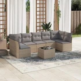 Set Gartensofas mit beigen Kissen 8 Stück PE Rattan von , Gartensets - Ref: Foro24-3217439, Preis: 453,46 €, Rabatt: %