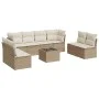 Gartensofa-Set, 9-teilig, mit Kissen, aus synthetischem Rattan in Beige. von , Gartensets - Ref: Foro24-3217458, Preis: 551,6...