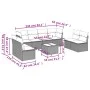Gartensofa-Set, 9-teilig, mit Kissen, aus synthetischem Rattan in Beige. von , Gartensets - Ref: Foro24-3217458, Preis: 551,6...