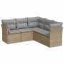 Juego de sofás jardín con cojines 5 pzas ratán sintético beige de , Conjuntos de jardín - Ref: Foro24-3217619, Precio: 319,21...