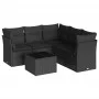 Set aus 6-teiligen Gartensofas und Kissen Kunstrattan schwarz von , Gartensets - Ref: Foro24-3217625, Preis: 388,69 €, Rabatt: %