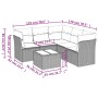 Set aus 6-teiligen Gartensofas und Kissen Kunstrattan schwarz von , Gartensets - Ref: Foro24-3217625, Preis: 381,05 €, Rabatt: %